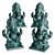 Elegant Ganesha Sitting Sculpture 3D model small image 4