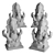 Elegant Ganesha Sitting Sculpture 3D model small image 7