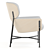 Modern Comfort Fabric Armchair 3D model small image 3