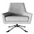 Leather Swivel Base Chair 3D model small image 2