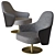 Reflex Ludwig Swivel Armchair 3D 3D model small image 2