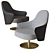 Reflex Ludwig Swivel Armchair 3D 3D model small image 4