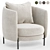 Tweed Fauteuil by E. Gallina 3D model small image 1