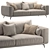 Modern NR23 Three Seater Sofa 3D model small image 1