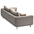 Modern NR23 Three Seater Sofa 3D model small image 4