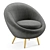 Modern Performance Velvet Accent Chair 3D model small image 1
