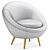 Modern Performance Velvet Accent Chair 3D model small image 5