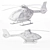 Airbus H135 Civil Helicopter Model 3D model small image 3