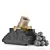 Bronze Medieval 2-Pound Mortar 3D model small image 11