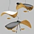 Sleek Metal Pendant Lighting Fixture 3D model small image 1