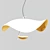 Sleek Metal Pendant Lighting Fixture 3D model small image 3
