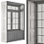 Vintage White Window Set 16 3D model small image 1