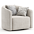 Modern Swivel Armchair Mila 3D model small image 1