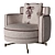 Modern Bi-Color Armchair by Visionnaire 3D model small image 1