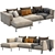 Elegant Moroso Chaise Longue Sofa 3D model small image 3