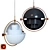 Varia Pendant Light White Black 3D model small image 4