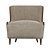 Elegant Walnut Framed Lounge Chair 3D model small image 2