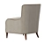 Elegant Walnut Framed Lounge Chair 3D model small image 3