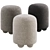 Luxury Designer Ottoman Poufs 3D model small image 1