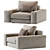 Elegant Modern Hudson Armchair 2013 3D model small image 1