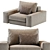 Elegant Modern Hudson Armchair 2013 3D model small image 4