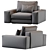 Elegant Modern Hudson Armchair 2013 3D model small image 5