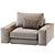 Elegant Modern Hudson Armchair 2013 3D model small image 6