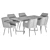 Modern Dining Chair Table Set 3D model small image 5