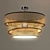 Elegant Chrome and Wood Ceiling Light 3D model small image 3