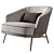 Luxury Bluemine Armchair: Elegant Comfort 3D model small image 1