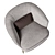 Luxury Bluemine Armchair: Elegant Comfort 3D model small image 3