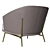 Luxury Bluemine Armchair: Elegant Comfort 3D model small image 4
