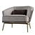 Luxury Bluemine Armchair: Elegant Comfort 3D model small image 5