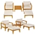 Zenhit Teak Lounge Set 3D model small image 3