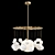 Opal Glass Sphere Chandelier 3D model small image 2