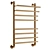 Golden Water Heated Towel Rail 3D model small image 1