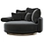 Luxence Jet Sectional Armchair: Elegant Luxury Seating 3D model small image 1