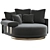 Luxence Jet Sectional Armchair: Elegant Luxury Seating 3D model small image 2