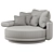 Luxence Jet Sectional Armchair: Elegant Luxury Seating 3D model small image 3