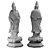 Buddha Figure Décor Peace Zen 3D model small image 3