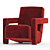 Modern Fabric Armchair Utrecht 2017 3D model small image 2