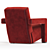 Modern Fabric Armchair Utrecht 2017 3D model small image 4