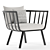 Riverside Alum Patio Chair Set 3D model small image 1