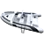 Rib Boat 3D Model  White/Beige/Dark Blue 3D model small image 2