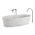 Modern Elegance Purist Bathtub Set 3D model small image 3