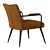 Vintage Velvet Armchair Ronda 3D model small image 3