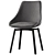 Modern Alison Dining Chair: Dark Grey/Black 3D model small image 1