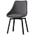 Modern Alison Dining Chair: Dark Grey/Black 3D model small image 3