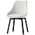 Modern Alison Dining Chair: Dark Grey/Black 3D model small image 4