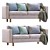 Modern Karlstad IKEA Sofa Model 3D model small image 1